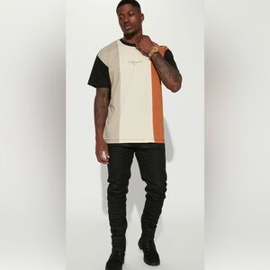 C’est La Vie short sleeve multi color tee - men’s